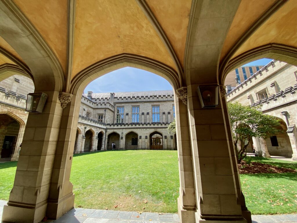 Old Quadrangle and Law School at the University of Melbourne, Australia
